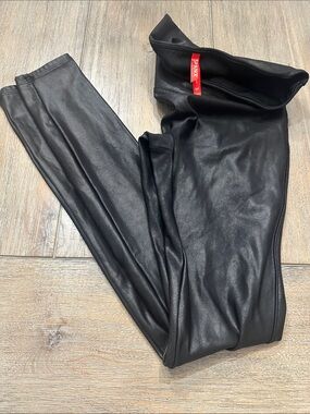Spanx - Women’s Black Faux Leather Leggings | Size Small